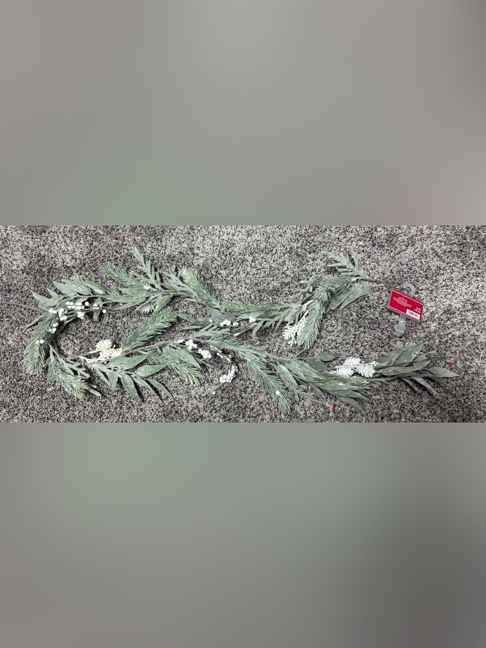 Ashland Frosted Green Pine and White Berry Garland
